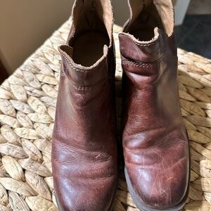 Brown Leather Ankle Boots